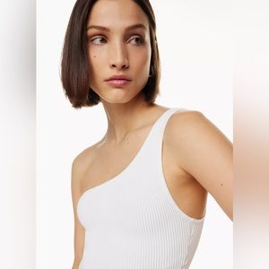 Aritzia Babaton Sculpt Knit One-Shoulder Cropped Tank